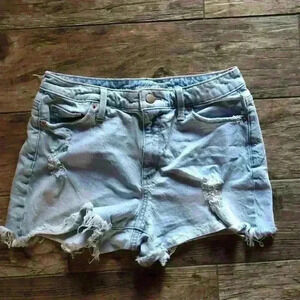universal thread light blue distressed shorts women size 6
